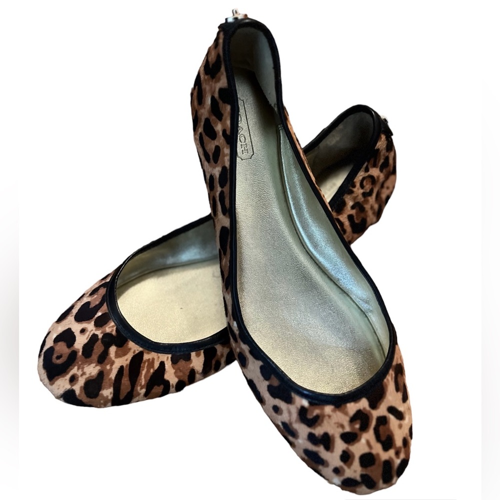 Coach 🥿 Leopard Calf Hair Ballet Flats